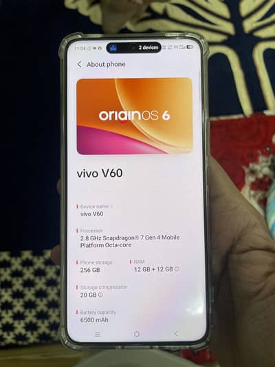 Vivo V60 256gb 10/10 with box