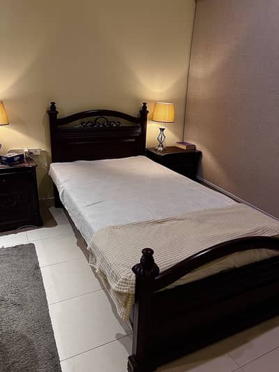 Single Bed (With mattress) + Side Tables