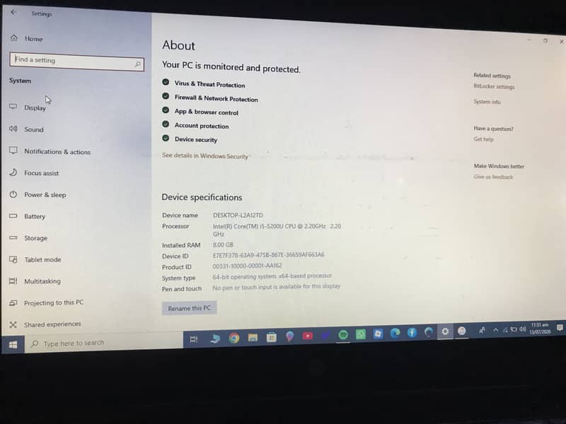 Intel core i5 5th generation 6