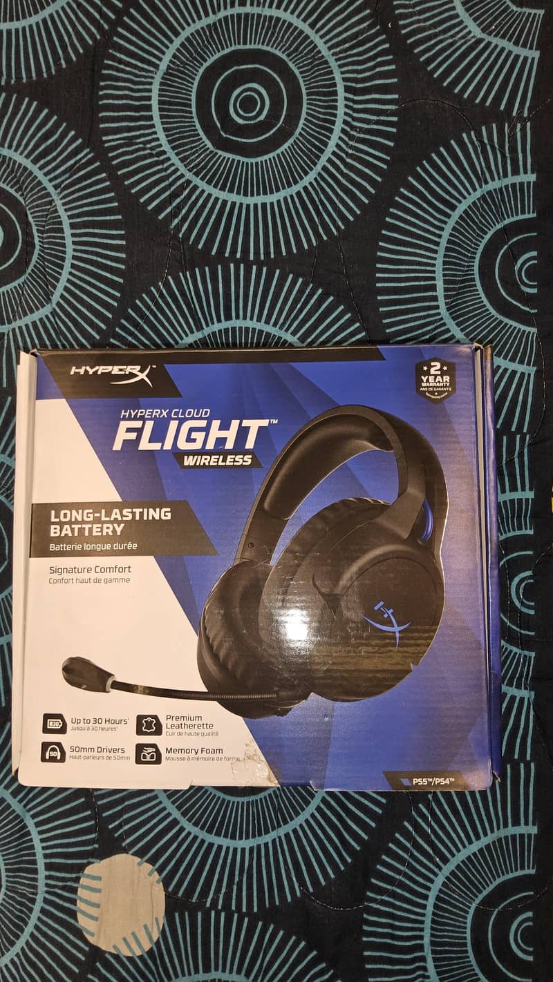 HyperX Cloud Flight Wireless Headset (PS/PC) – Good Condition 0