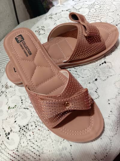 AK Collection Stylish Wedge Slippers - New