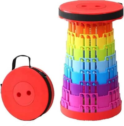 Outdoor Telescopic Stool Retractable Chair Seat Portable Stool Folding