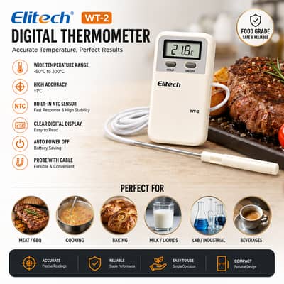Elitech WT-2 Digital Thermometer In Pakistan | Cooking Thermometer