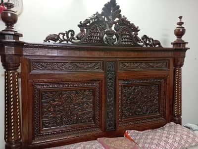 Pure Sheesham Bed set along with side tables and dressing