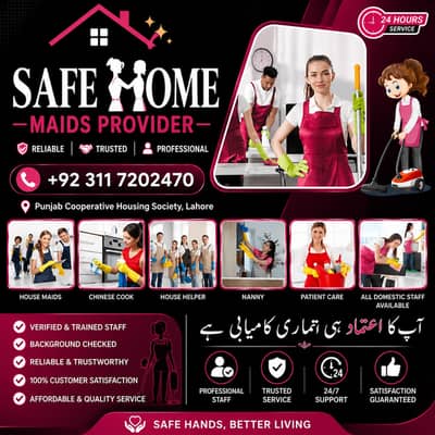 Maids provider & babysitter and nurse ,cooks, Maids available