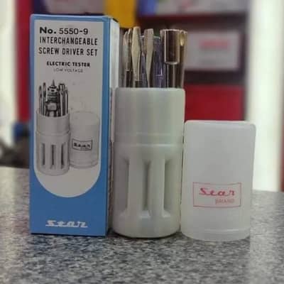 5550-9 Star Interchangeable Screw Driver Set In Pakistan