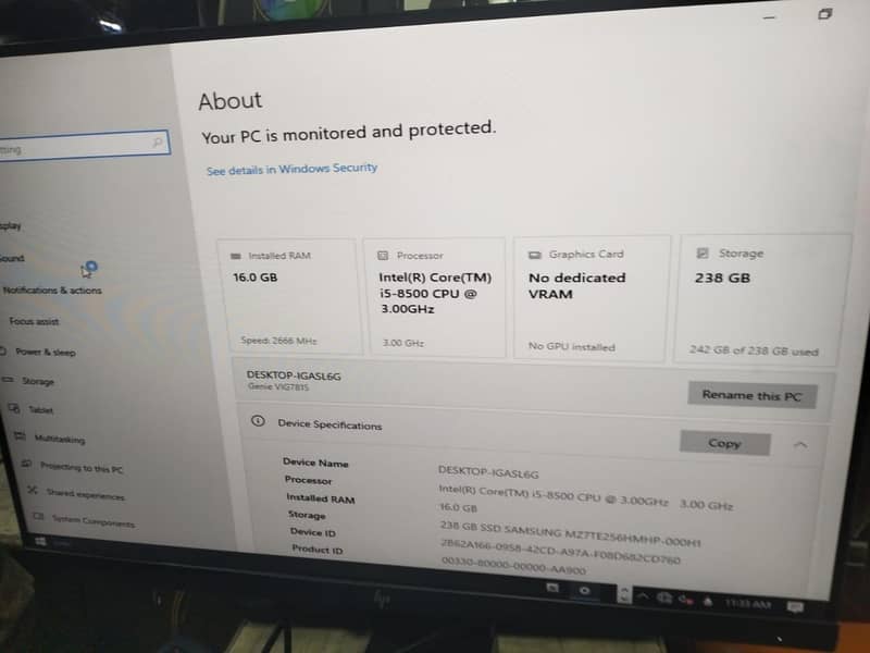 Intel core i5 8th gen 1