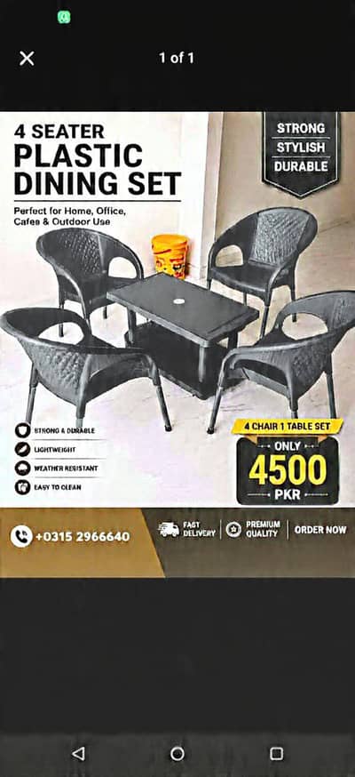 plastic chairs and table wholesalers