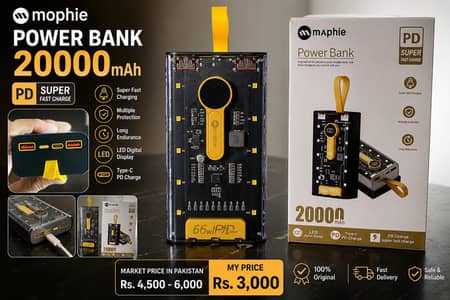 Power Bank 20000mAh 66W PD