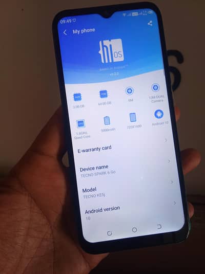 Tecno spark 6 go 3/64 approved only set loud speaker kharab hai