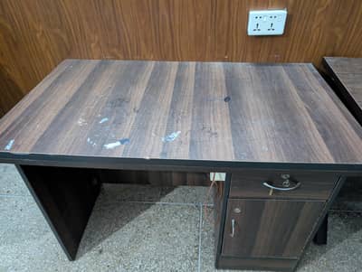 Office table with drawer and cupboard