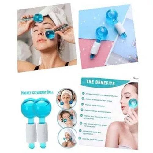 High Quality Beauty Crystal Ball Facial Cooling Ice Globes Water Wave For Face and Eye massage in pakistan