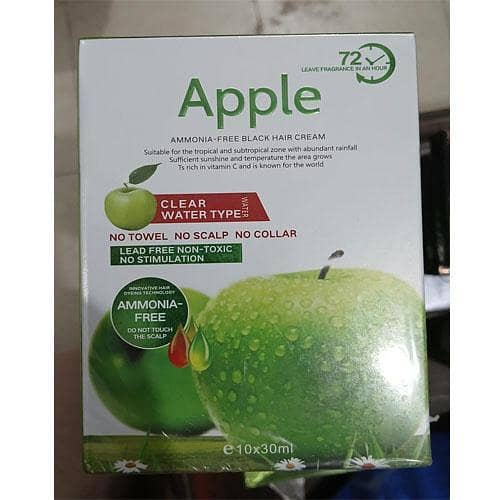 New Imported Apple Hair Color 72H Natural Black Ammonnia Free 30ml Each Pack Of 10 in pakistan
