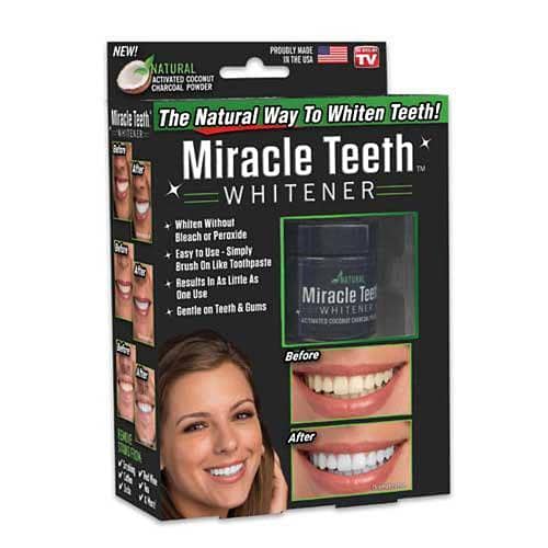 New Original Miracle Teeth Whitener Coconut Char-coal Powder in Pakistan