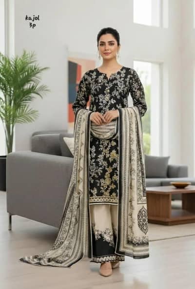 Pakistan Floral Embroidered Kurta Set with Shawal