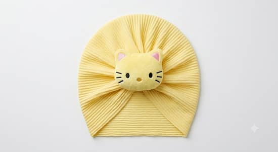 Cute Baby Girl Turban Cap with Hello Kitty Bow - New