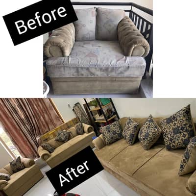 OLD SOFA REPAIRING FABRIC CHANGE NEW SOFA AVAILBLE 03145059454
