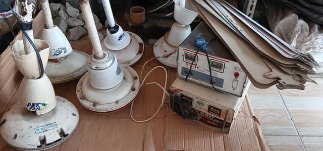 5 old fans and 2 stabilizer for sell