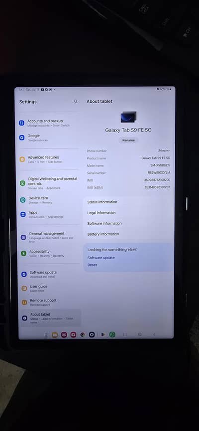 Galaxy tab S9 FE 5G model (Non-PTA)
