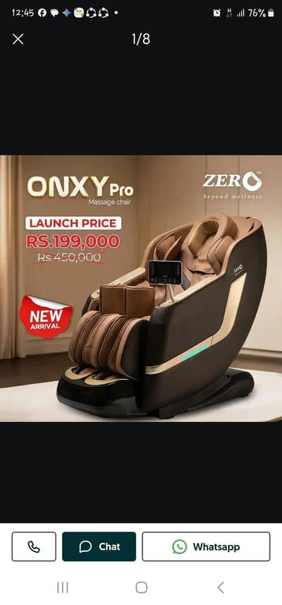 ONYX PRO Massage Chair|Onyx Massage Chair|Zero Health Care Massager
