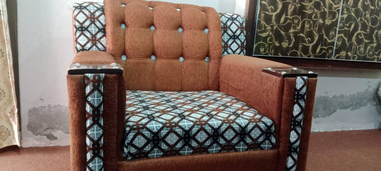 4 seater sofa set With 2 single sofas and Table set 0