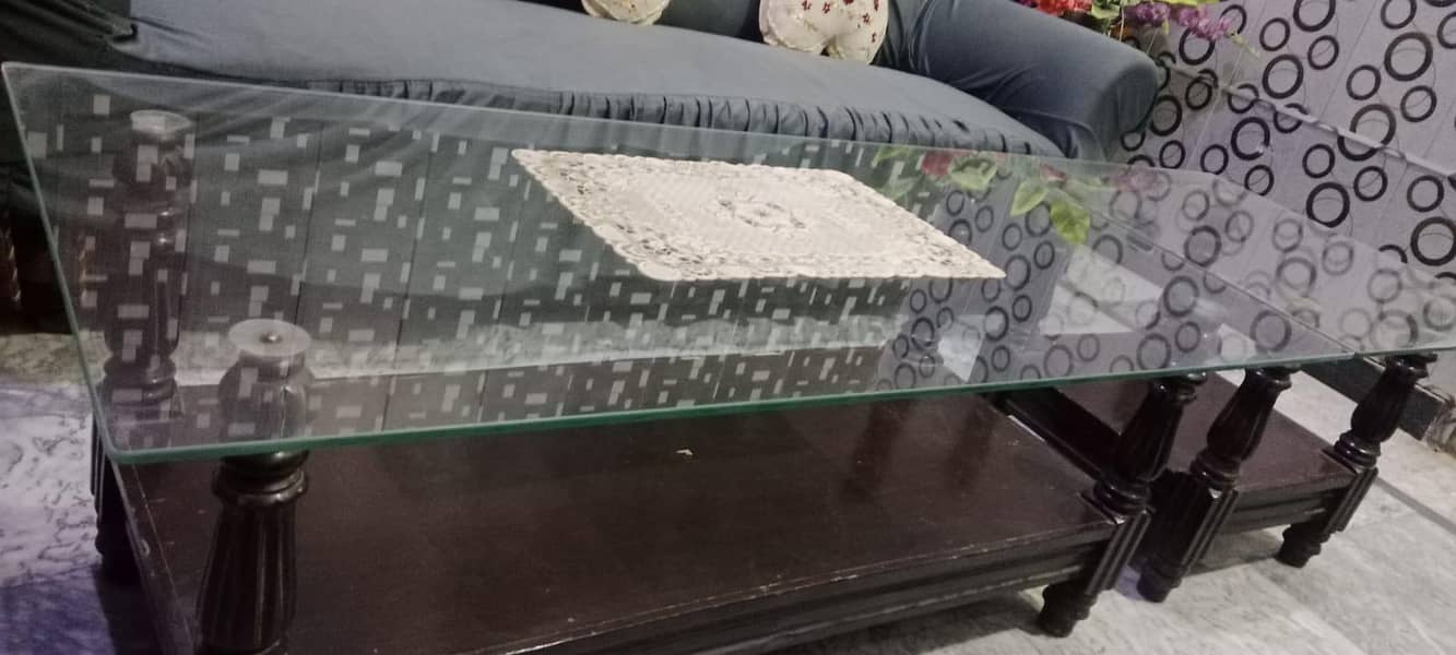 4 seater sofa set With 2 single sofas and Table set 1