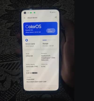 OPPO Reno 5 8/128  all ok 10/8 condition cnic charger only