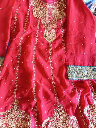 bridal frock with shalwaar and embroidary shwal