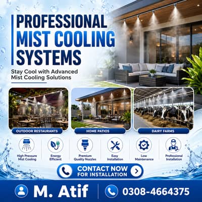 Professional Mist Cooling System Installation in Pakistan | High Pres