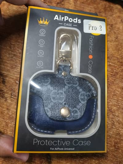 AirPods Pro 2 Premium Protective Leather Case with Keychain