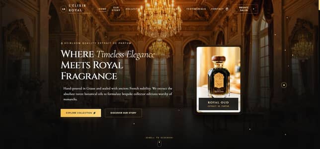 Luxury Perfume Website for Sale