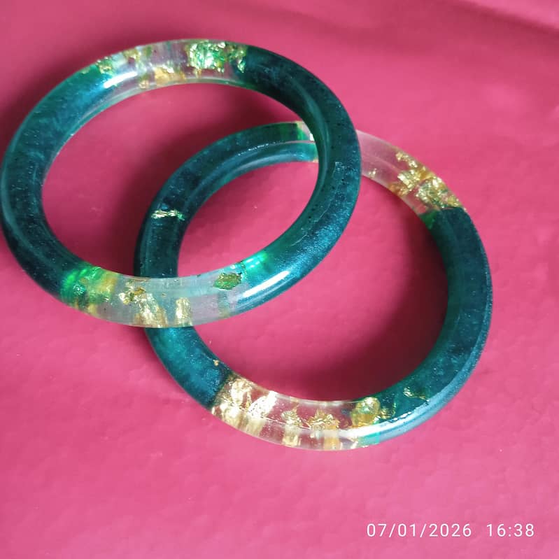 resin bangles . 1