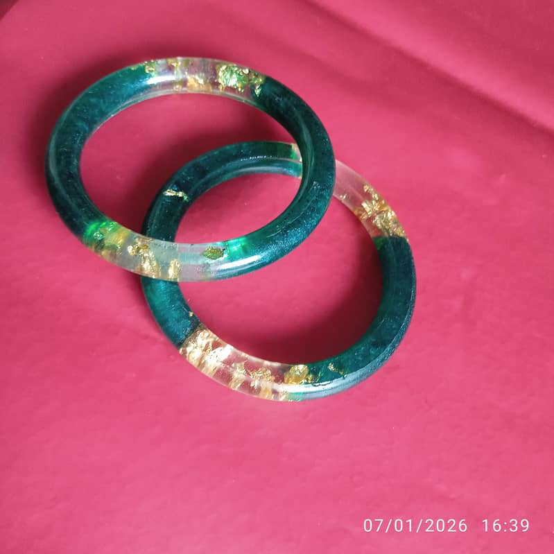 resin bangles . 2