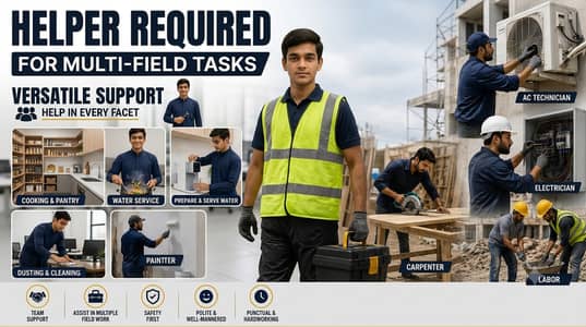 Helper / Office Boy Required ہیلپر / آفس بوائے درکار