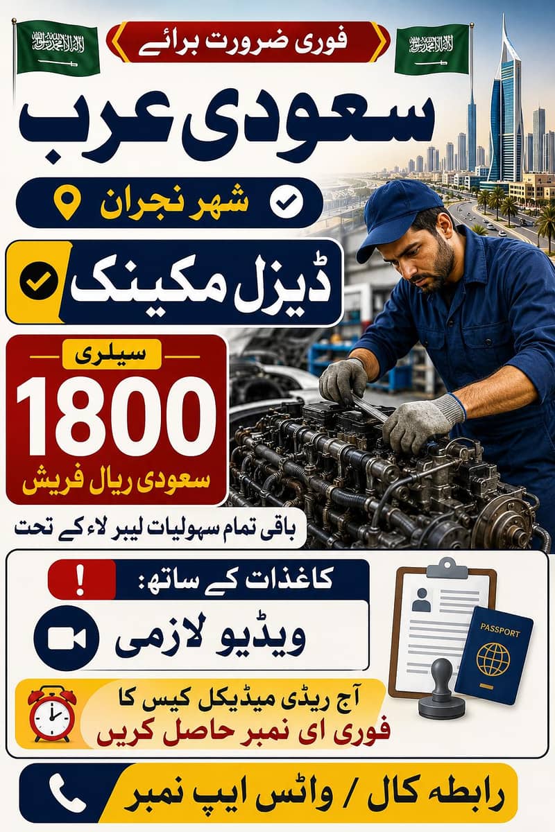 work. permit for saudia. 2
