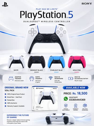 PS5 Original DualSense Controller - 100% Brand New Sealed Box