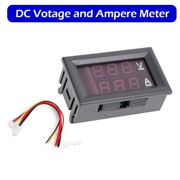 DC Volt Amp Meter 0-100V 0-10A Digital Dual Display Panel Meter (Voltage & Current Tester)