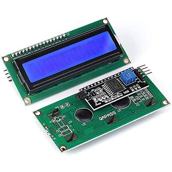 16x2 Line LCD Display With Blue Backlight With I2C Module
