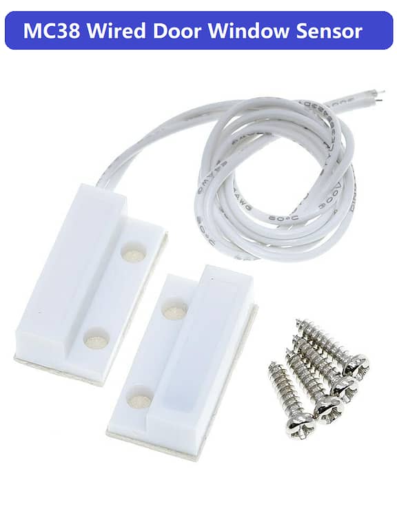 MC-38 MC38 Wired Door Window Sensor 30mm Wire Lengthen Randomly Magnetic Switch Home Alarm System for arduino