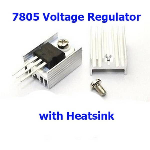 LM7805 L7805 LM7805CV Voltage Regulator 5V IC with Heatsink