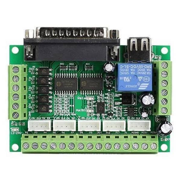 5 axis CNC Breakout Board for Stepper Motor Driver MACH3 Parallel Port Control