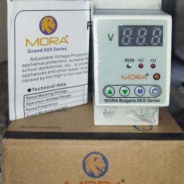 Mora under over voltage protection relay Din Rail Display Adjustable Over Voltage Current and Under Voltage Protective Device Protector Relay 63A 220V