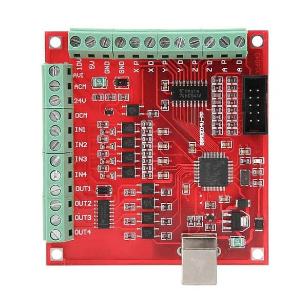 CNC USB MACH3 100Khz Red Break-out Board Support Stepper Motor Drive Servo Drive