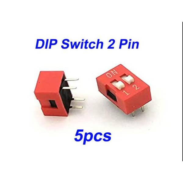 5pcs/lot DIP Switch Slide Type Red 2.54mm Pitch 2 Row DIP Toggle Switches 2p 4p 8p