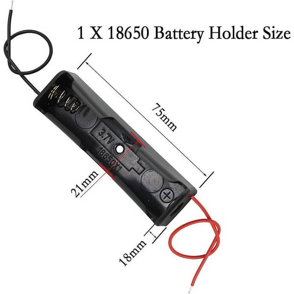 1x 18650 Cell Battery Holder