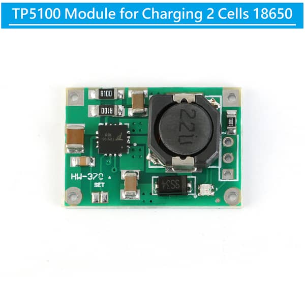 TP5100 2A Li-Ion Battery Charger Module for 18650 Cells, Single 4.2V or Double 8.4V
