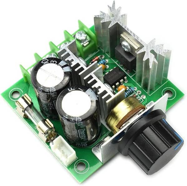 PWM DC Motor Speed Controller 10V-40V Large Capacitor Stepless Speed Control Switch High Temperature Resistance Module