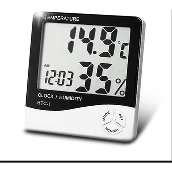 HTC-1 Electronic Temperature & Humidity Meter Indoor LCD Thermometer Hygrometer Alarm Clock