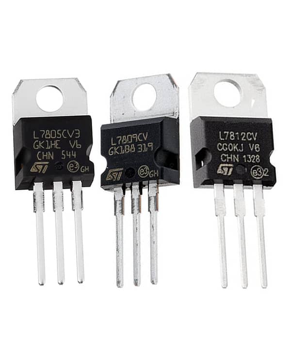 Pack Of 3 Pieces Voltage Regulators 5,9,12 Volt LM7805 5volt LM7809 9volt LM7812 12volt 1 Amp Positive Voltage Regulator