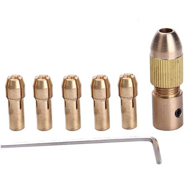 7Pcs Electric Drill Bit Collet Micro Twist Drill Chuck Set 0.5-3 mm 7 Pcs